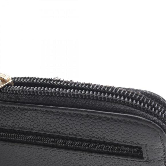 CHANEL Authentic Black Leather Logo Wallet - Picture 11 of 11